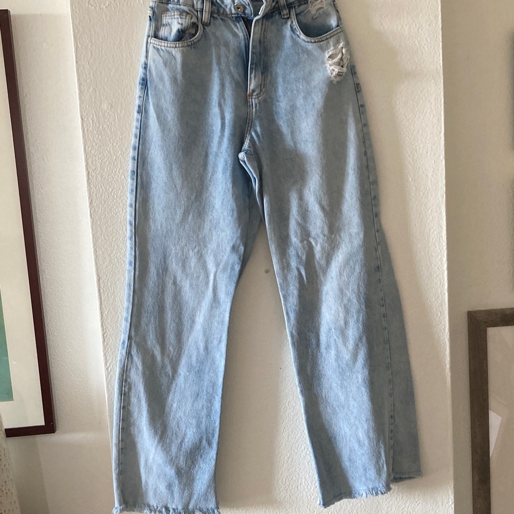 Light Blue Distressed Women's Jeans
